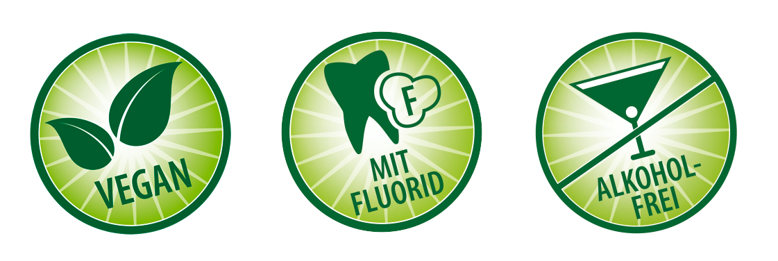 Vegan, Mit Fluorid, Alkoholfrei